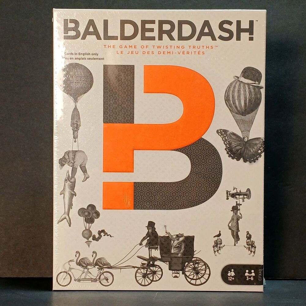 Balderdash, The Game of Twisting Truths, Mattel Games, 2019, Ages 12+ New Sealed